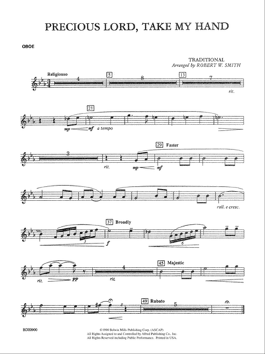 Precious Lord, Take My Hand: Oboe