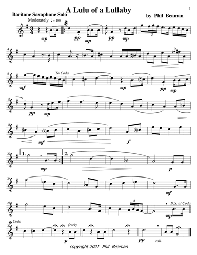 A Lulu of a Lullaby-bari sax solo