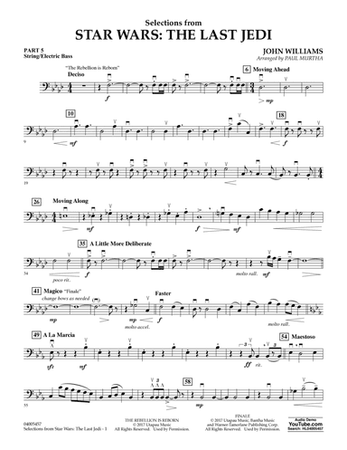 Selections from Star Wars: The Last Jedi - Pt.5 - String/Electric Bass