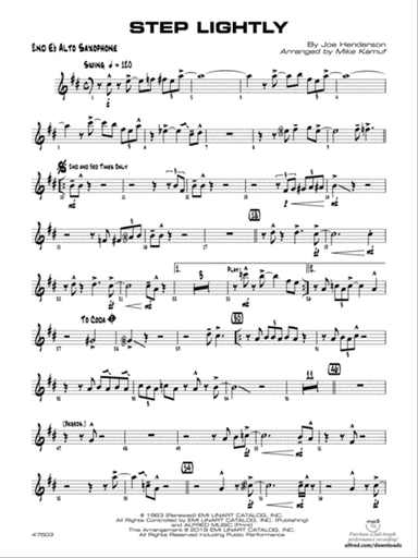 Step Lightly: 2nd E-flat Alto Saxophone