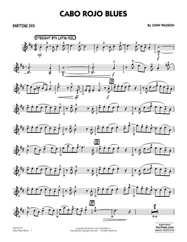 Cabo Rojo Blues - Baritone Sax