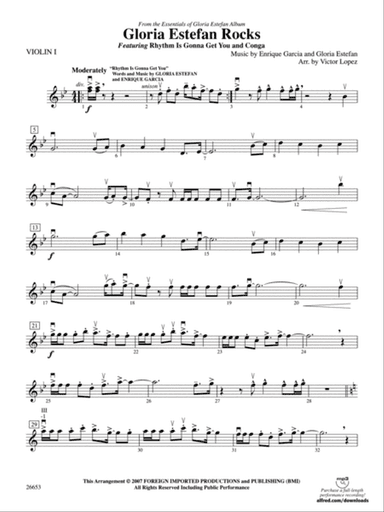Gloria Estefan Rocks: 1st Violin