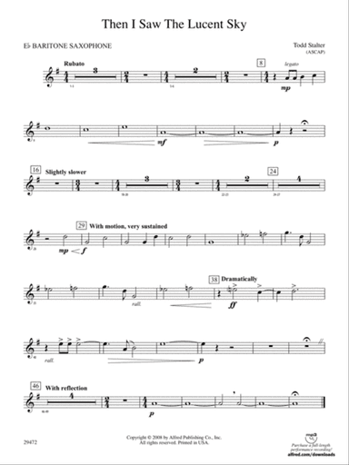 Then I Saw the Lucent Sky: E-flat Baritone Saxophone
