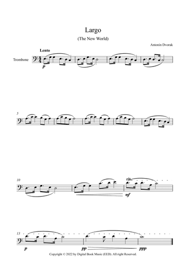 Largo (The New World) - Antonin Dvorak (Trombone)