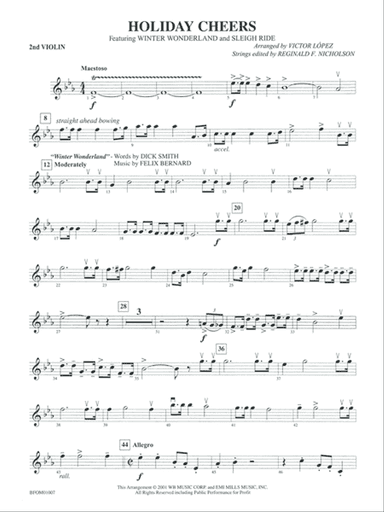 Holiday Cheers: 2nd Violin