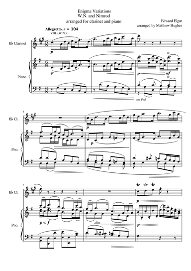 W.N. and Nimrod from Enigma Variations