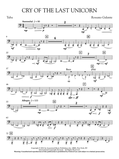 Cry Of The Last Unicorn - Tuba