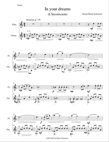 In your dreams (L'Inconscient) for flute and guitar