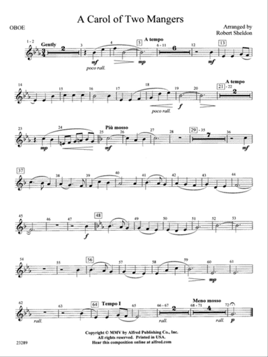 A Carol of Two Mangers: Oboe