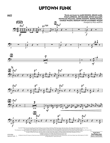 Uptown Funk (feat. Bruno Mars) (arr. Paul Murtha) - Bass