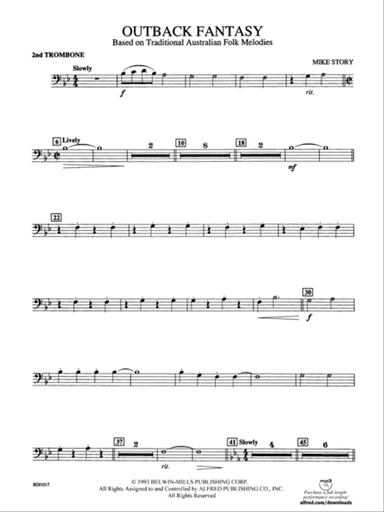 Outback Fantasy (based on Traditional Australian Folk Melodies): 2nd Trombone