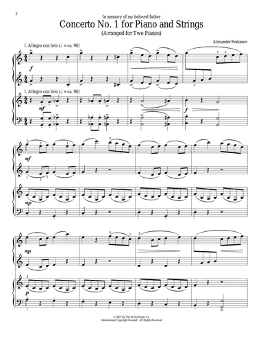 Concerto No. 1 For Piano And Strings