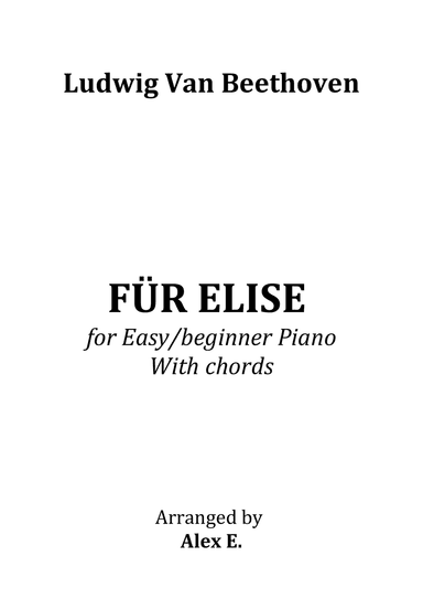 Für Elise - Easy/beginner with chords
