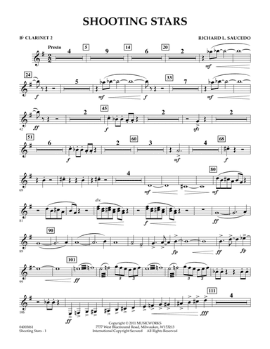 Shooting Stars - Bb Clarinet 2