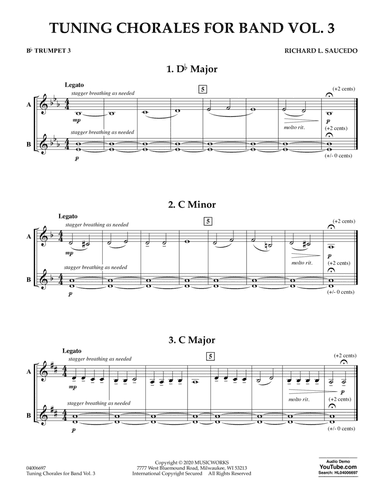 Tuning Chorales for Band Vol. 3 - Bb Trumpet 3