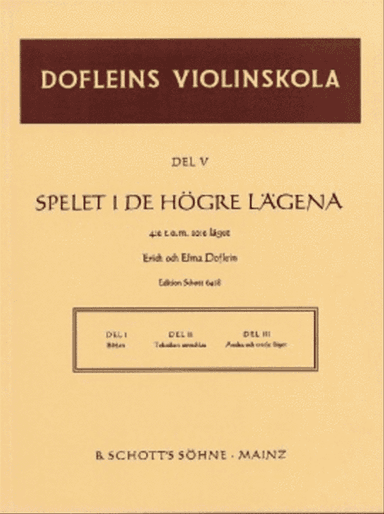 Doflein Violin Method Vol. 5 Swedish Edition