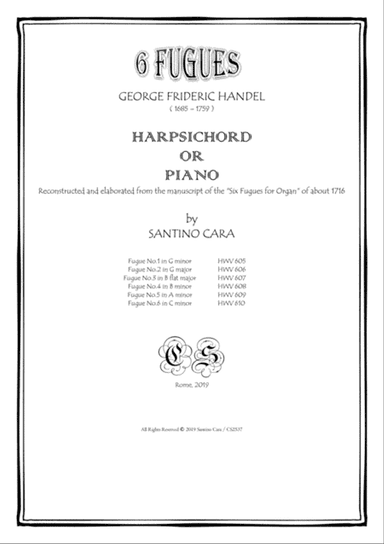 Handel - Six Fugues for Harpsichord or Piano