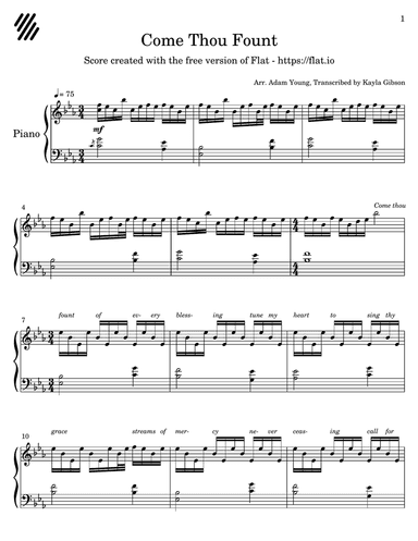 Come Thou Fount
