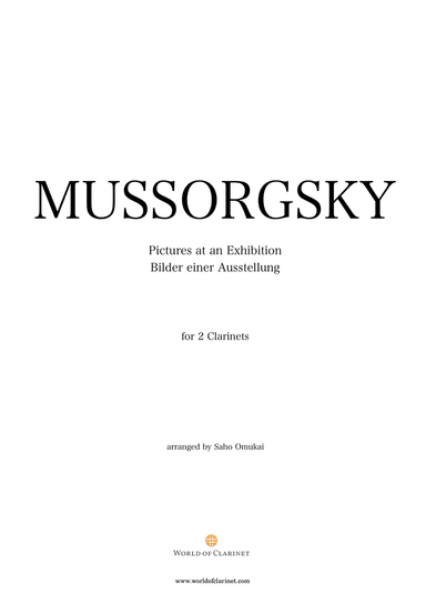 Mussorgsky: Pictures at an exhibition for two clarinets