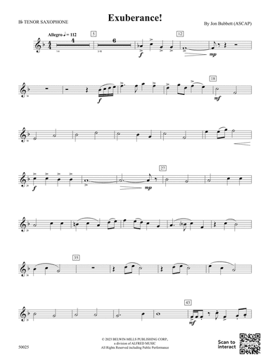 Exuberance!: B-flat Tenor Saxophone
