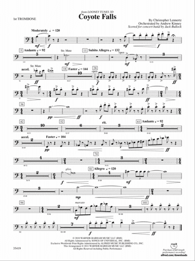 Coyote Falls (from Looney Tunes 3D): 1st Trombone