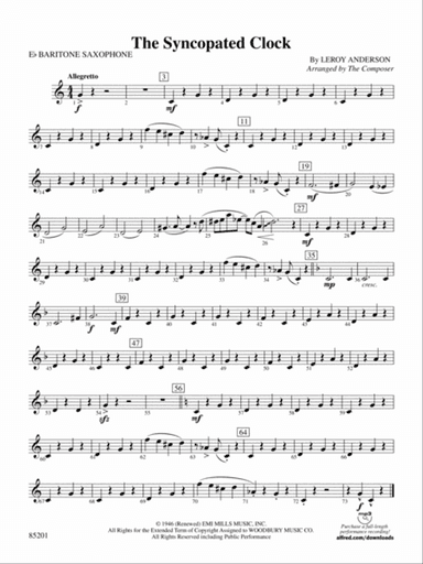 The Syncopated Clock: E-flat Baritone Saxophone