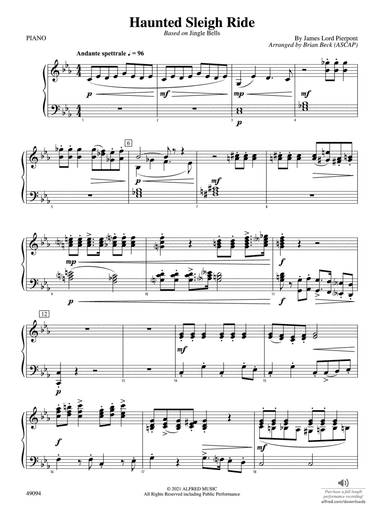 Haunted Sleigh Ride: Piano Accompaniment