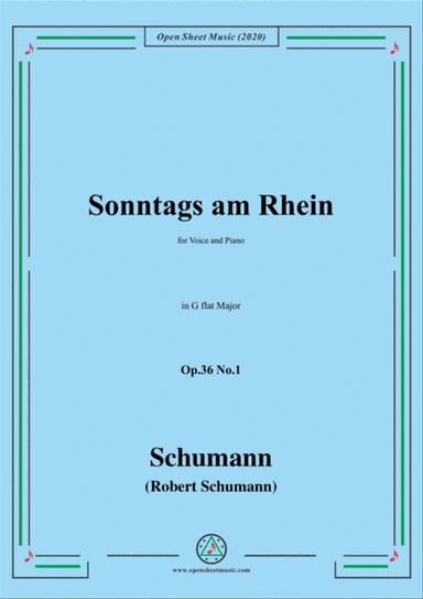 Schumann-Sonntags am Rhein,Op.36,No.1 in G flat Major