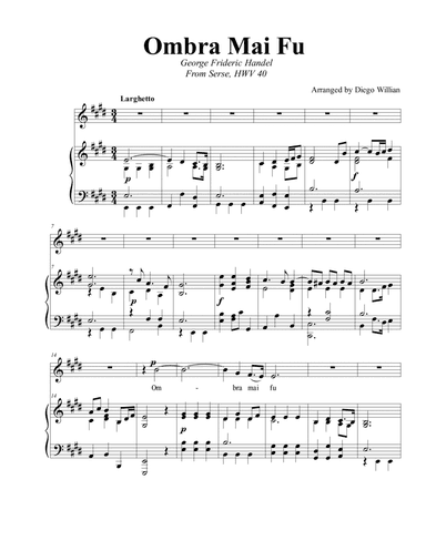 Ombra Mai Fu, E Major