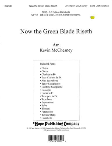 Now the Green Blade Riseth