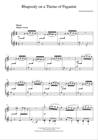 Rhapsody on a Theme of Paganini
