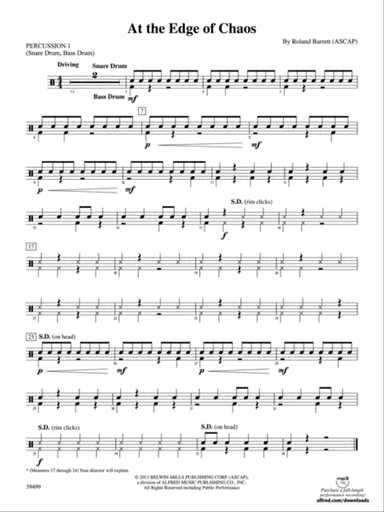 At the Edge of Chaos: 1st Percussion