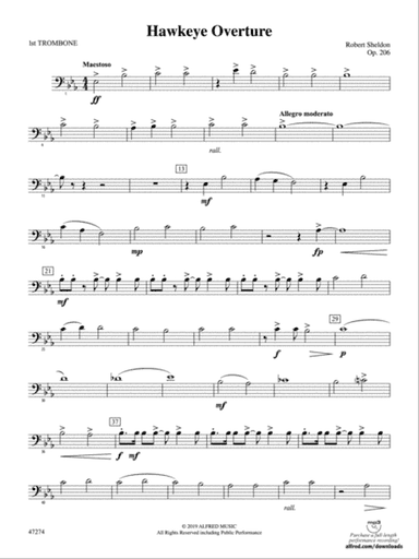 Hawkeye Overture: 1st Trombone