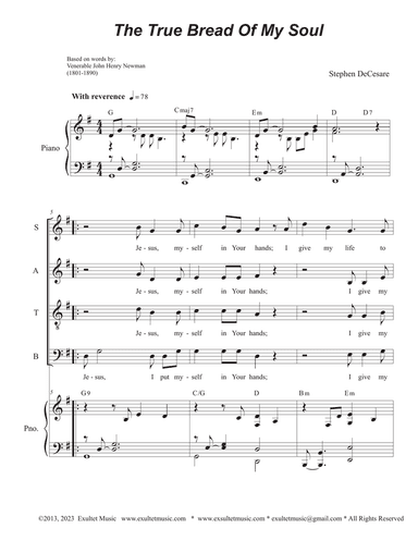 The True Bread Of My Soul (SATB)