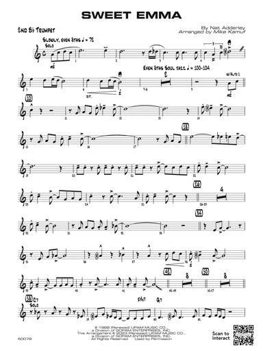 Sweet Emma: 2nd B-flat Trumpet