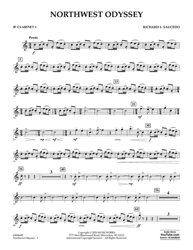 Northwest Odyssey - Bb Clarinet 1