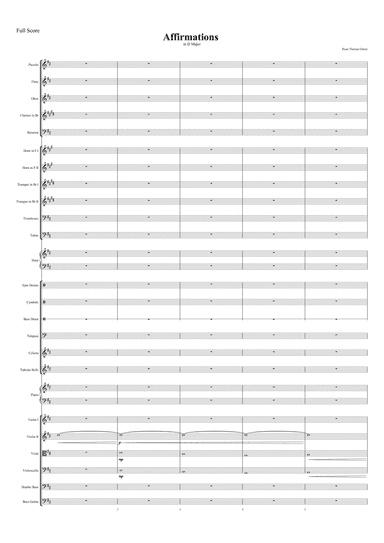 Affirmations in D Major - Score Only