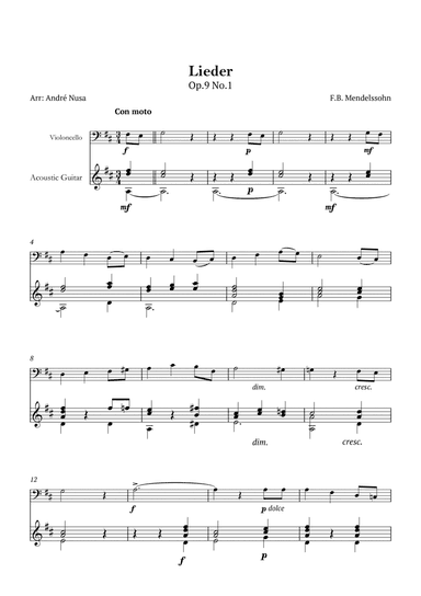 Lieder Op.9 No.1