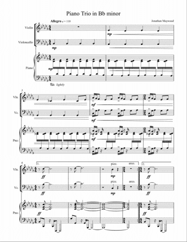 Piano Trio in Bb minor