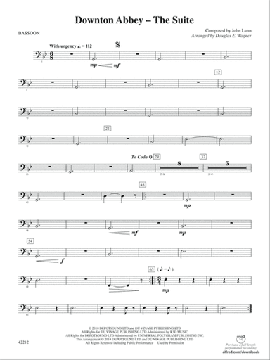 Downton Abbey -- The Suite: Bassoon