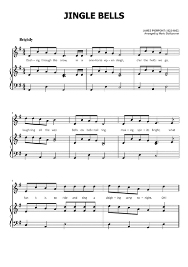 Jingle Bells - Easy Piano