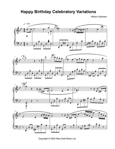 Happy Birthday Celebratory Variations