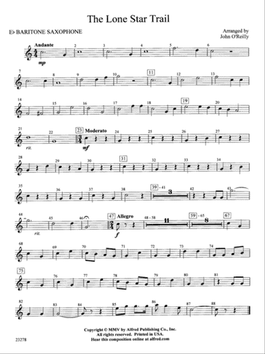 The Lone Star Trail: E-flat Baritone Saxophone