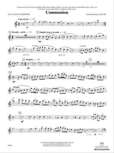 Communion: E-flat Alto Saxophone