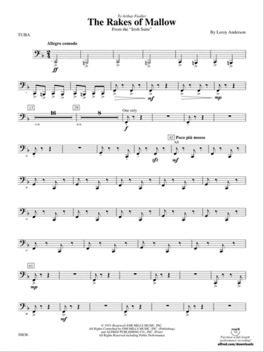 The Rakes of Mallow (from the Irish Suite): Tuba