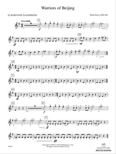Warriors of Beijing: E-flat Baritone Saxophone