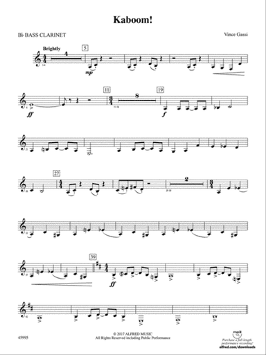 Kaboom!: B-flat Bass Clarinet