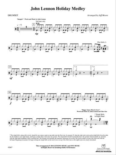 John Lennon Holiday Medley: Drums