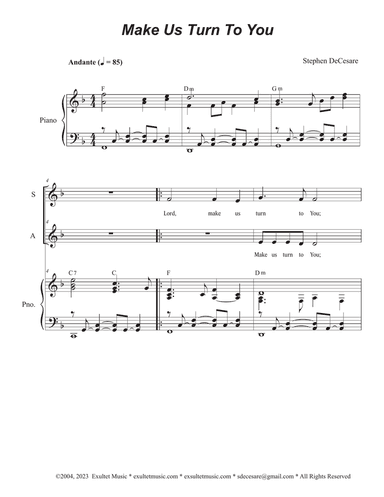 Make Us Turn To You (2-part choir - (SA)