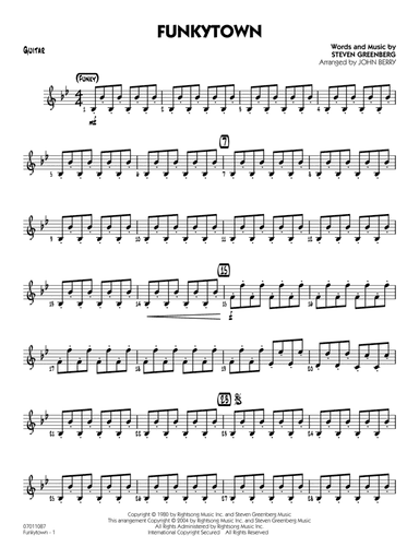 Funkytown (arr. John Berry) - Guitar